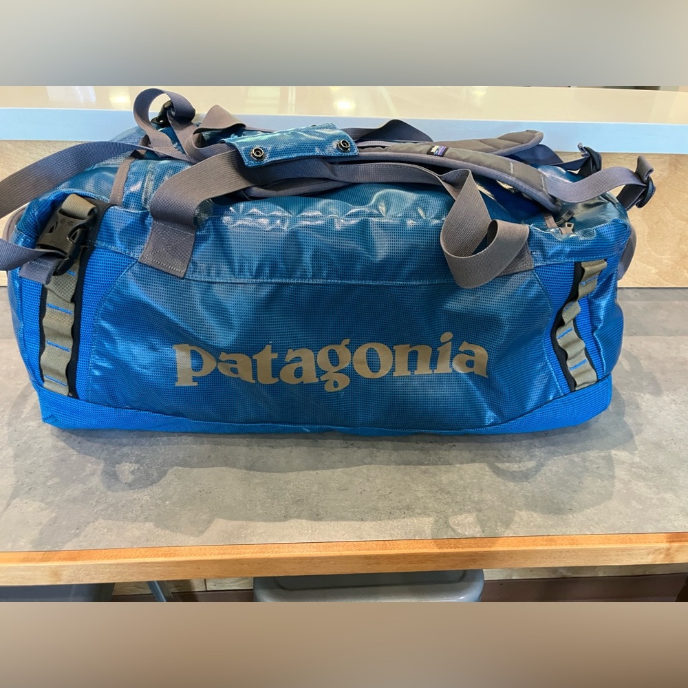 Vintage Patagonia Black Hole Duffel 60L Andes Blue Glossy Finish / Style 49340